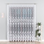 Firana żakardowa kwiaty 018041 wys.230 cm - na metry  