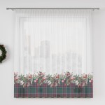 Firana  z woalu GIRLANDA  szer. 480 cm - na taśmie