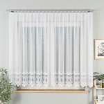 Firana żakardowa nr 015847 szer. 600x150 cm - na taśmie