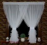 Firana 2 kokony z gipiurą szer. 450 cm 