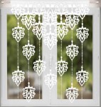 Panel okienny biały z zawieszkami szer. 115x150 cm