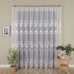 Firana żakardowa  015286 - szyta na taśmie