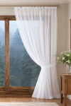 Firana z szarfą i lamówką, szer.280 cm-prawa