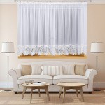 Prosta firana z gipiurą 30 cm, 350x170 cm  (1)  