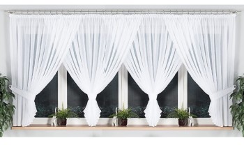 Firana do salonu NATALIA 2 kokony – woalowa, elegancka, szerokość 750 cm
