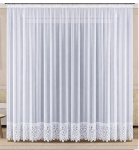 Długa firana woalowa z gipiurą 30 cm - kilka szerokości 