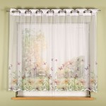 Firana żakardowa Łąka z motylami 250x155 cm - gotowa wsuwana na karnisz 