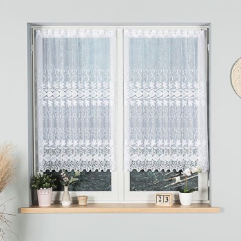 Firana żakardowa wsuwana na karnisz 250x120cm - firana gotowa do kuchni