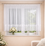 Firana prosta z gipiurą 20 cm, 310x130 cm (1) 