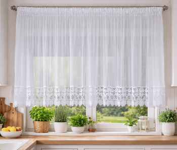 Firana woalowa z gipiurą 20 cm, szer.400x150 cm (1)- na taśmie