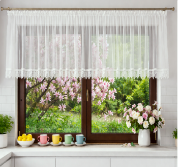 Lambrekin woalowy do kuchni 400x70 cm - gipiura 8 cm