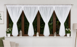 Firana woalowa do salonu 4 kokony 800x160 cm – elegancka biała firanka