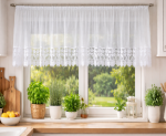Lambrekin woalowy do kuchni szer. 400x65 cm - gipiura 20 cm