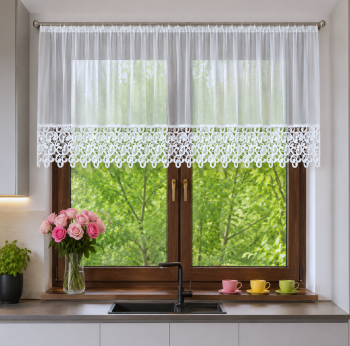 Krótki lambrekin do kuchni 300x65 cm z gipiurą 20 cm