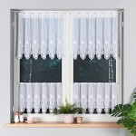 Zazdrostka biała żakardowa wys. 40 cm - na metry