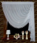 Firana podciągana Julia z gipiurą 6 cm, szer. 300 cm, prawa