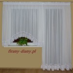 Firana balkonowa łuk z gipiurą 30 cm – karnisz do 280 cm