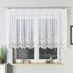 Firana żakardowa ze wzorem na dole, wys.120 cm, na metry 